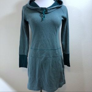 Columbia Hooded Athleisure Dress S Turquoise Tunic